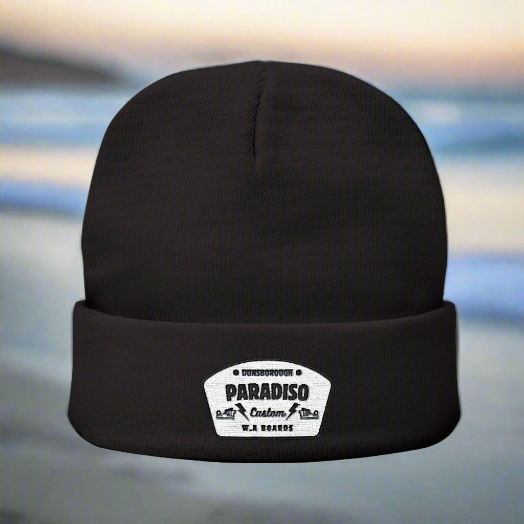 Embroidered Knit Beanie - Stylish Winter Accessory for Everyday Wear, Gift for Him/Her, Cozy Warmth, Paradiso Cap, Casual Headwear