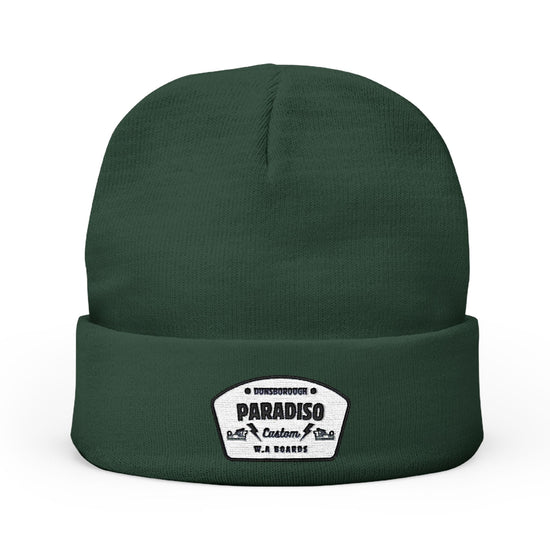 Embroidered Knit Beanie - Stylish Winter Accessory for Everyday Wear, Gift for Him/Her, Cozy Warmth, Paradiso Cap, Casual Headwear