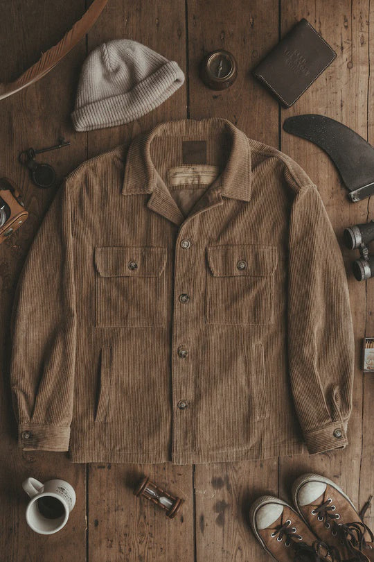 Load image into Gallery viewer, Brown Reis - Cord Shirt Jacket
